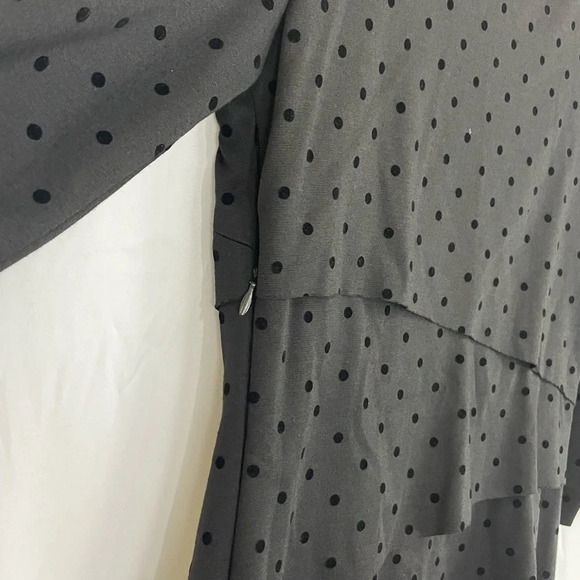 NWT $148 Tahari Women's Black Polka Dot Layered Dress Size 4 - Picture 5 of 8